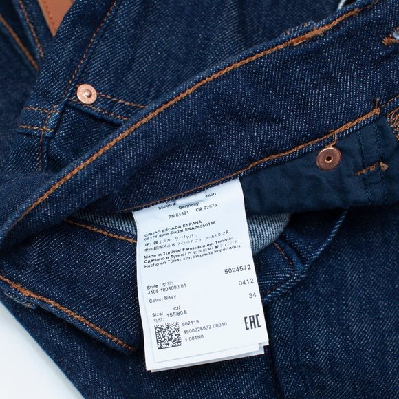 SOLD Escada Flared "Kate" Blue Jeans Sport Size 34 - Picture 6 of 8